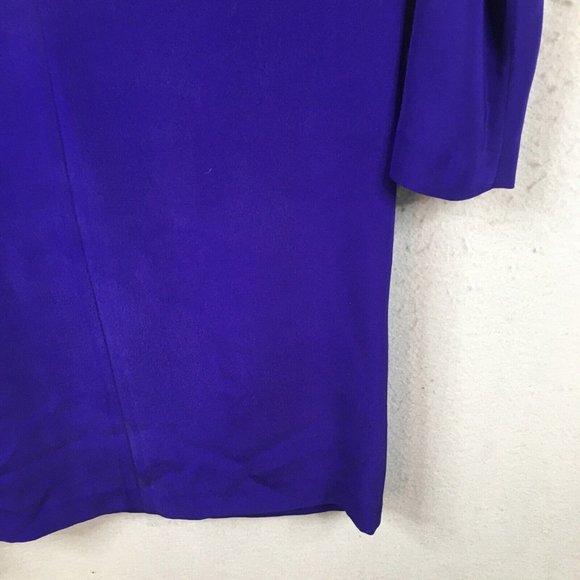 Vintage Silk Dress Womens 4 Purple Career Event Occasion Wedding Cocktail Formal - Picture 10 of 16